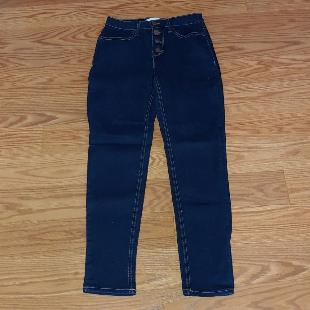 No Boundaries button fly skinny jeans Sz 7
